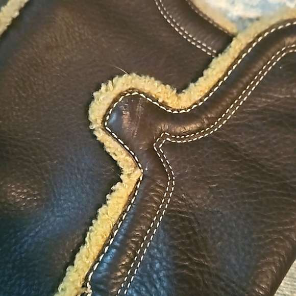 Timberland Dark Brown Leather Boots with Sherpa Lining Size 6 - Picture 12 of 14